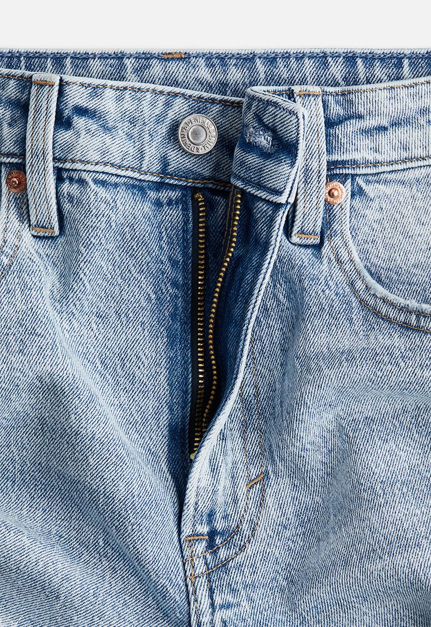 H&M - Slim straight high ankle jeans - pale denim blue 