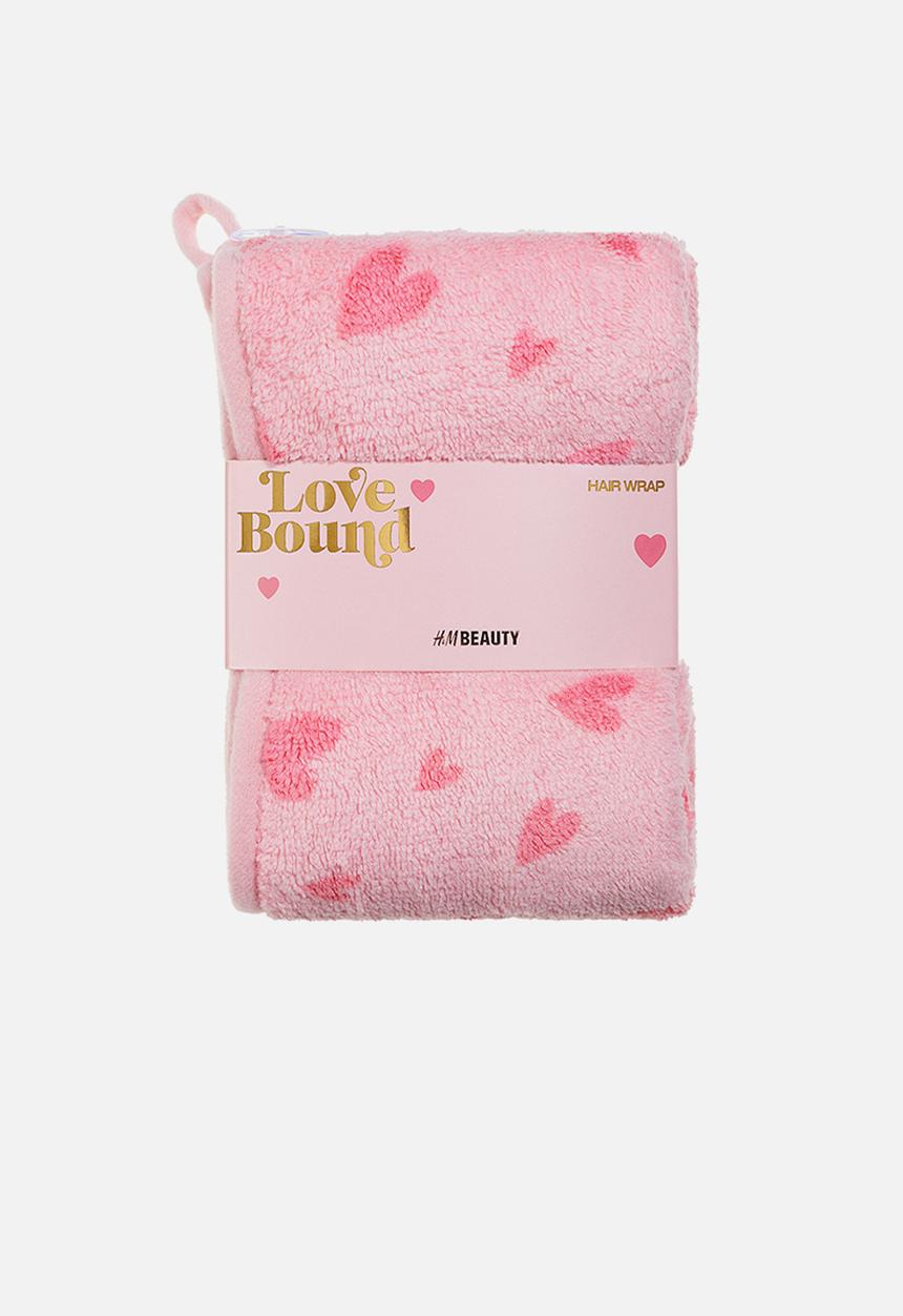 H&M - Microfibre hair wrap - pink/hearts