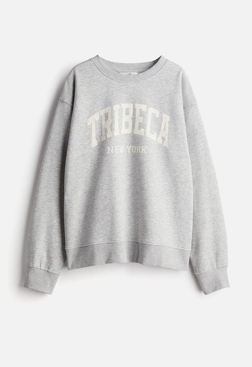 H&M - Crew-neck sweatshirt -  light grey marl/tribeca 