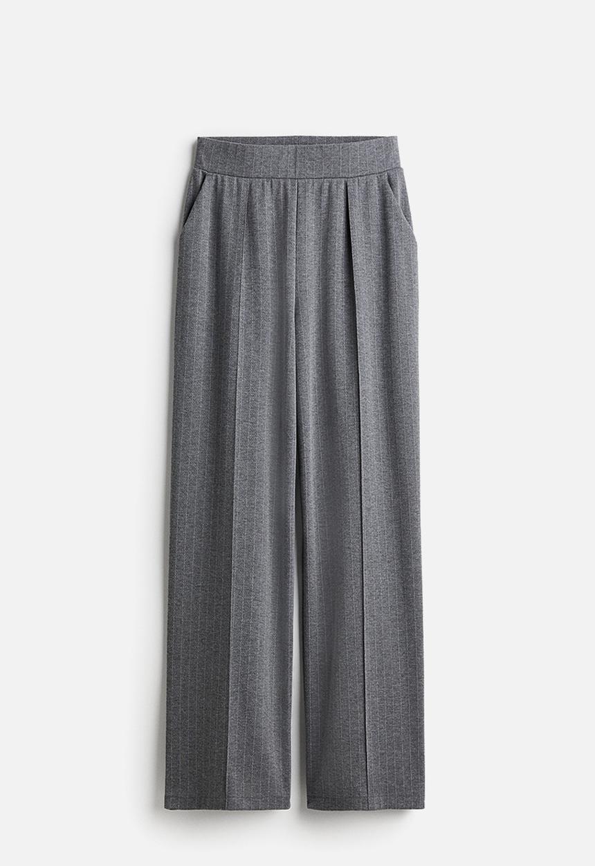 H&M - High-waisted tailored trousers - grey