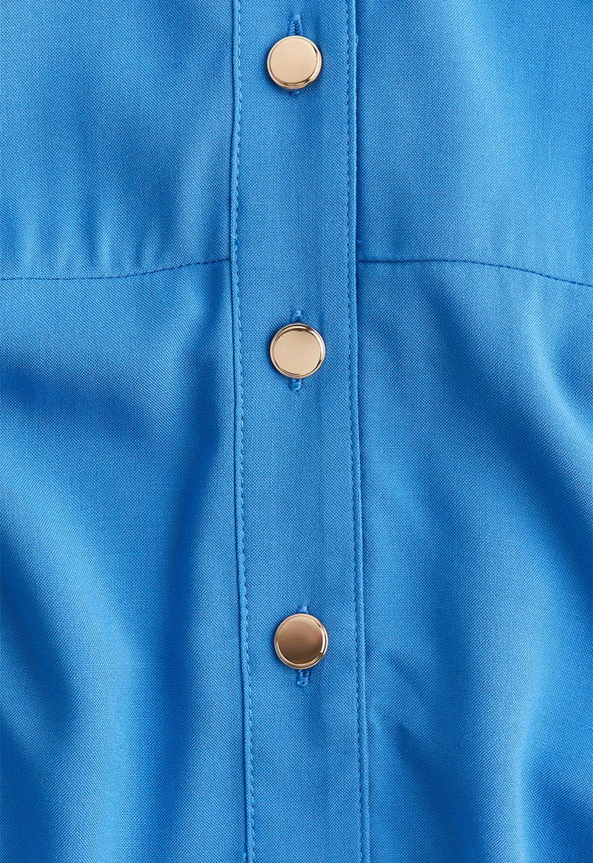 H&M - Tie-belt shirt dress - blue