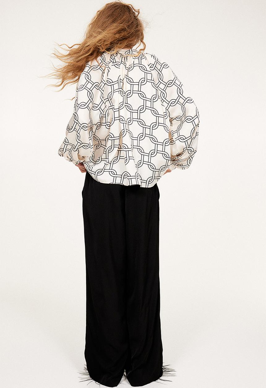 H&M - Wide pull-on trousers - black
