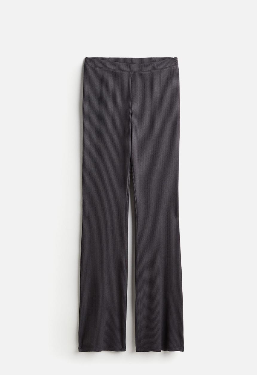H&M - Flared trousers - dark grey 