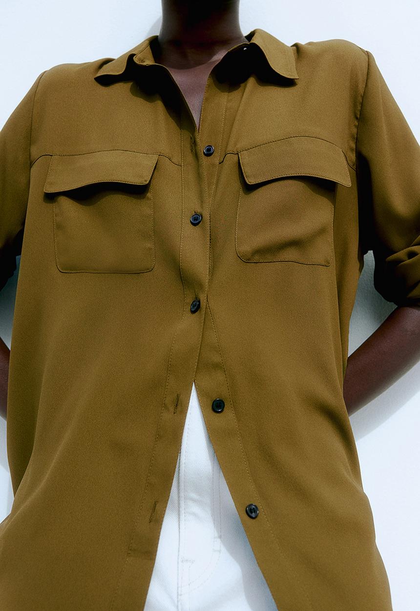 H&M - Crêpe shirt - green