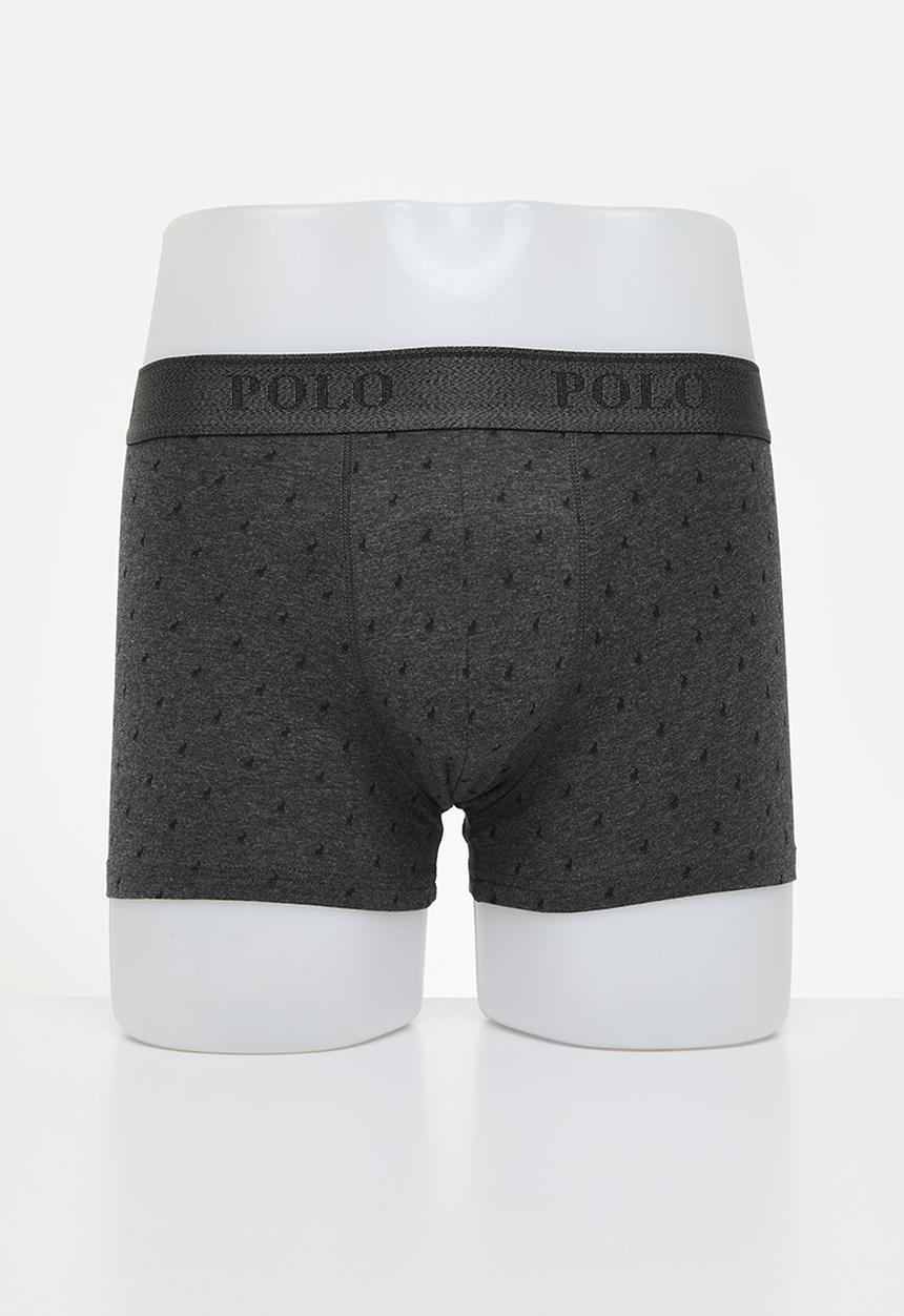 POLO - Men aop pony knit boxer - charcoal