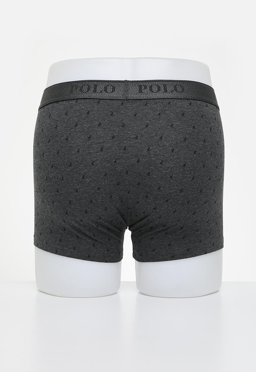 POLO - Men aop pony knit boxer - charcoal