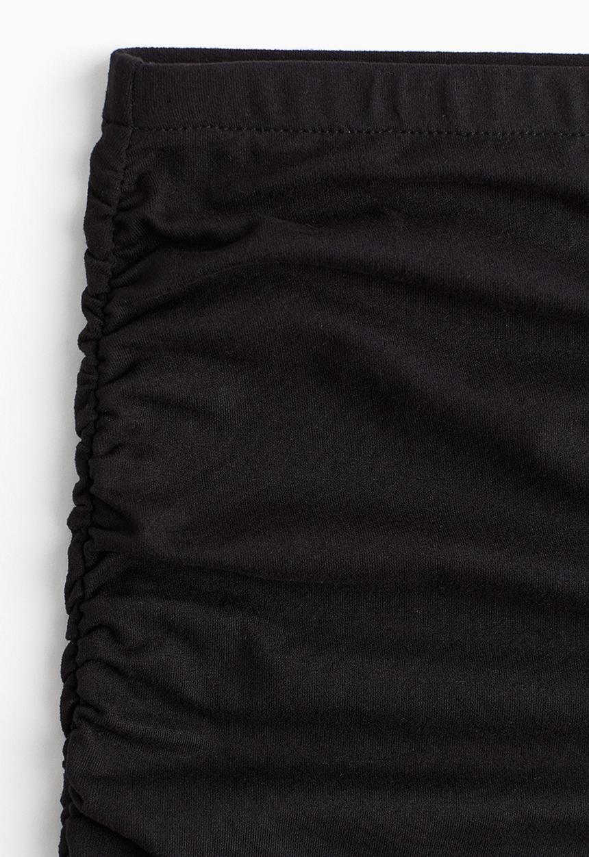 H&M - Gathered maxi skirt - black