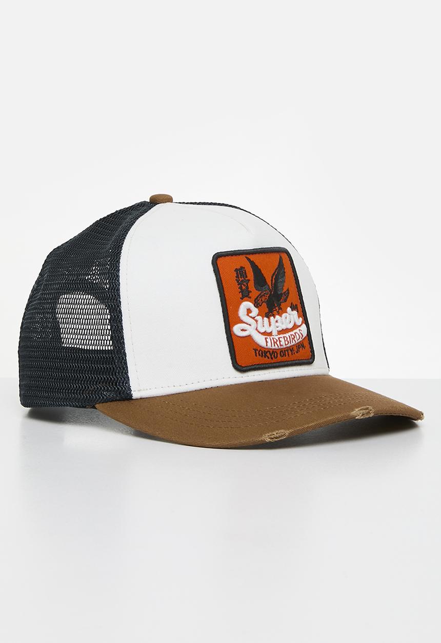 Superdry. - Mesh Trucker Cap - Denim Co Tobacco Brown