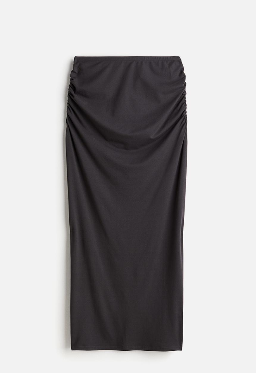 H&M - Gathered maxi skirt - grey