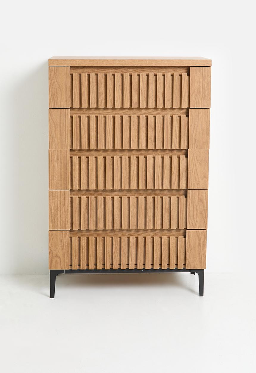 Sixth Floor - Giselle 5 drawer - natural