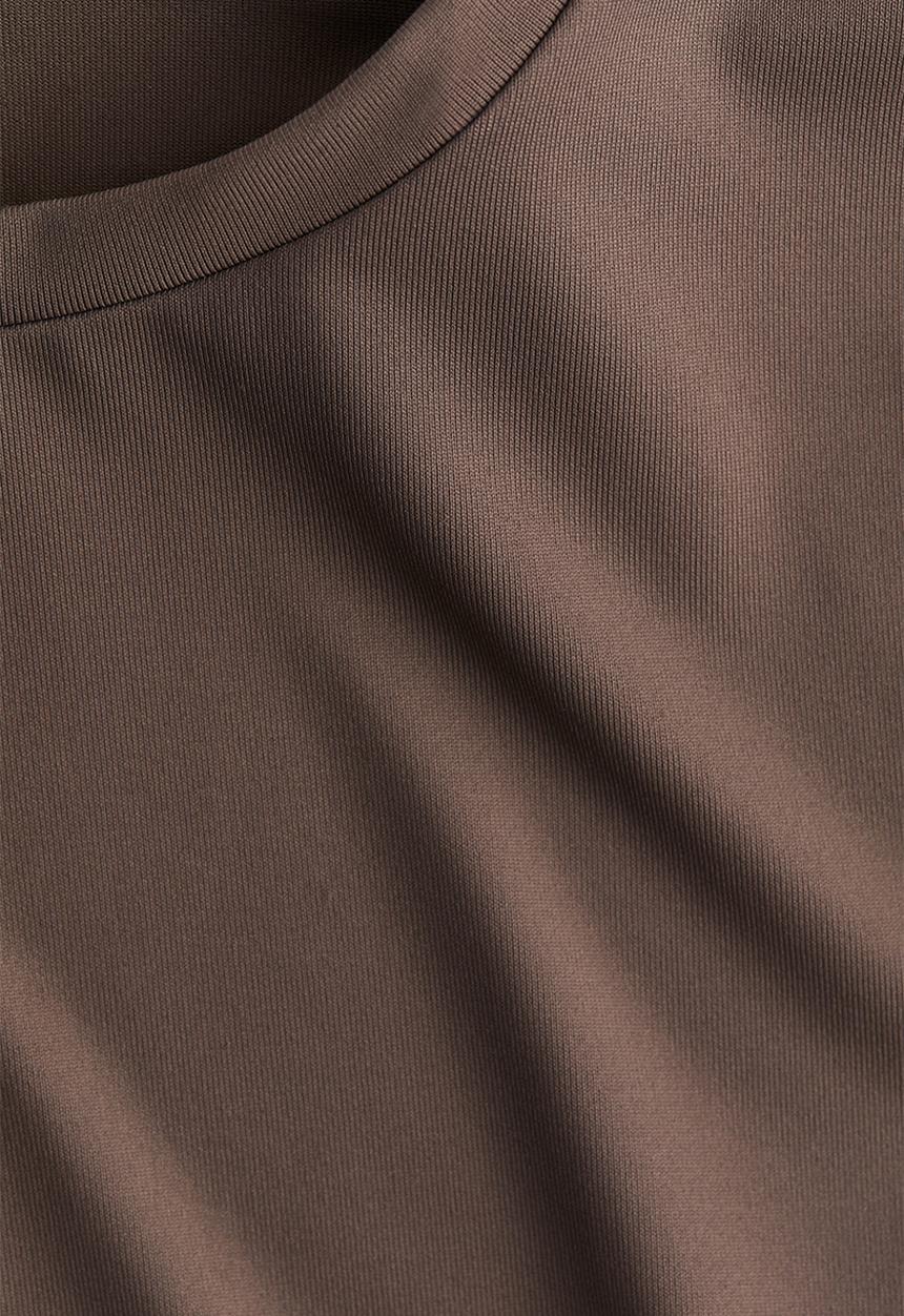 H&M - Long-sleeved microfibre top - beige