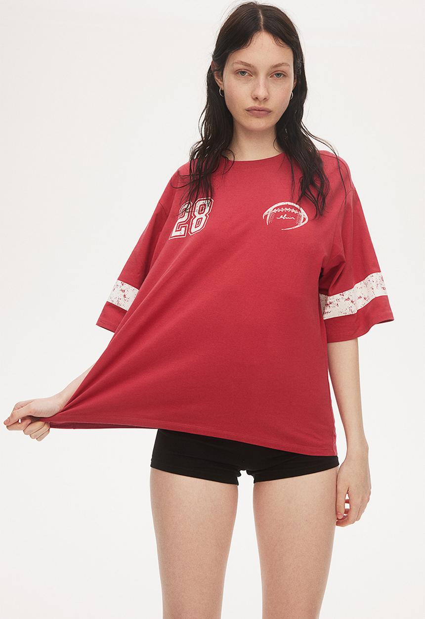 H&M - Oversized T-shirt - red
