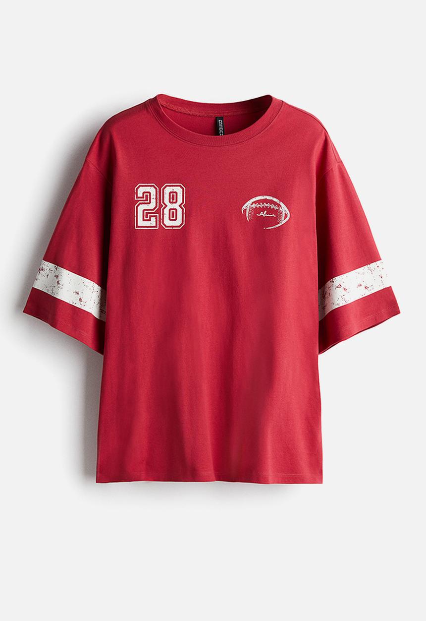 H&M - Oversized T-shirt - red