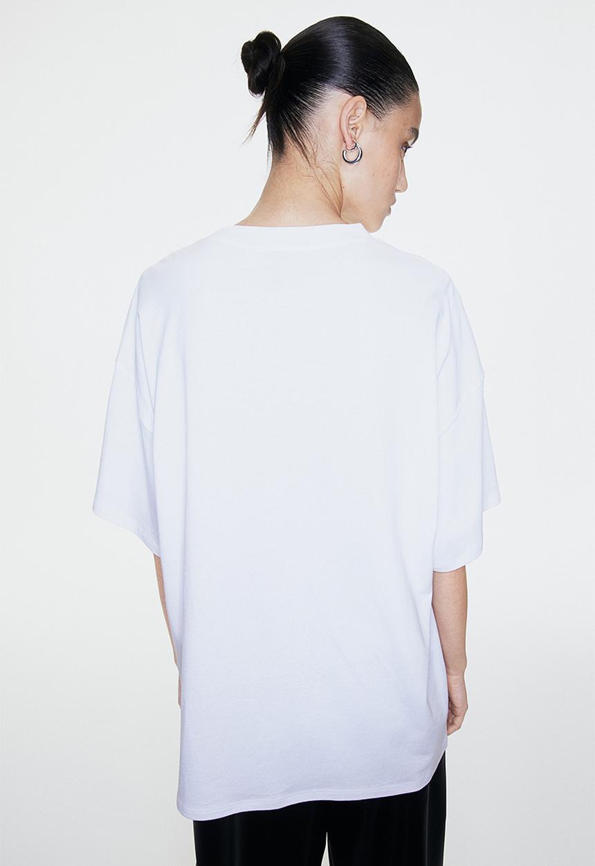H&M - Oversized printed T-shirt - white