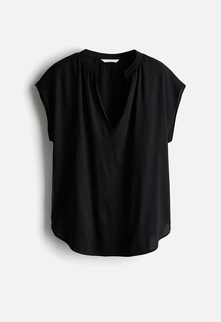 H&M - Loose-fit blouse - black