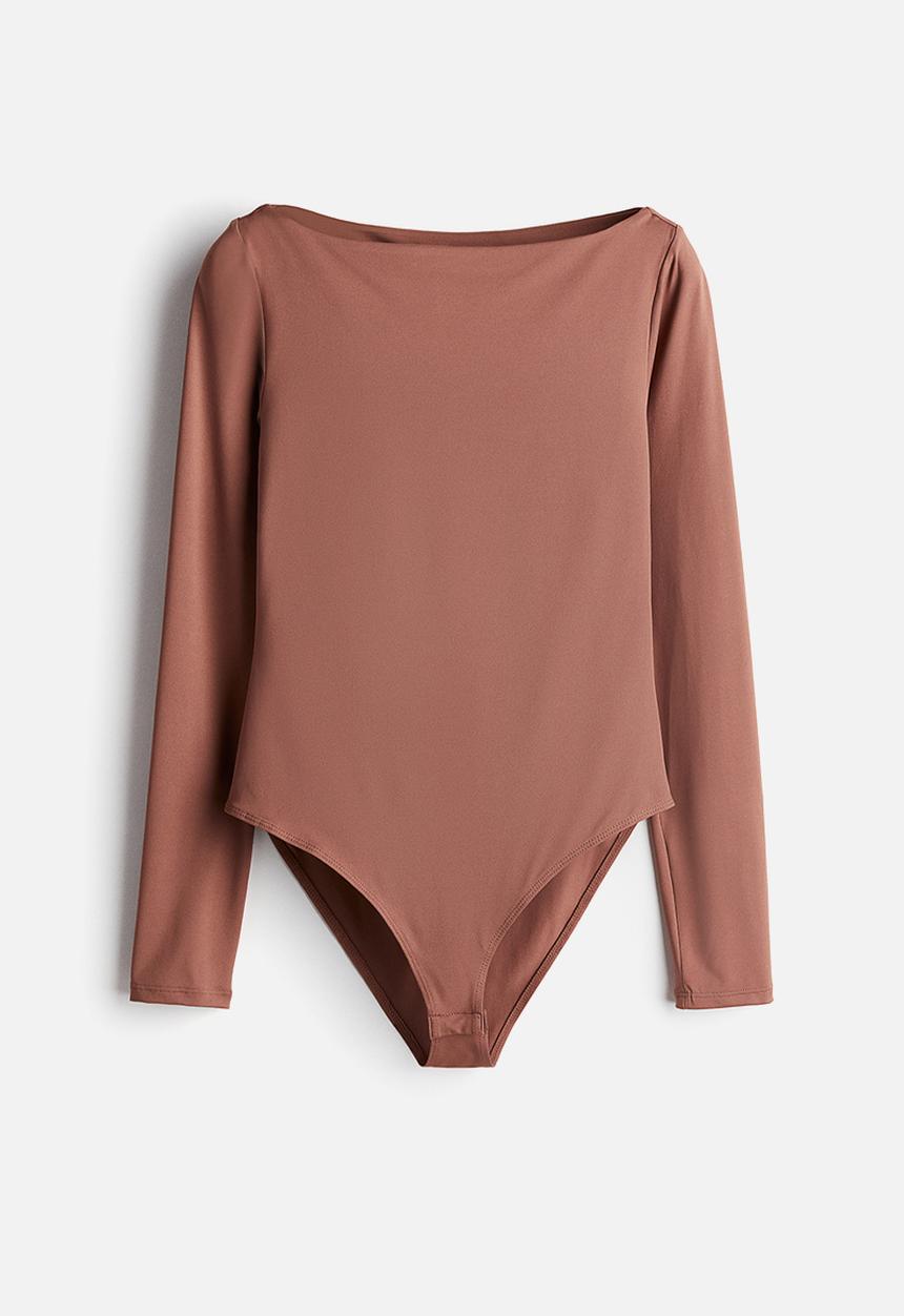 H&M - Boat-neck body - terracotta