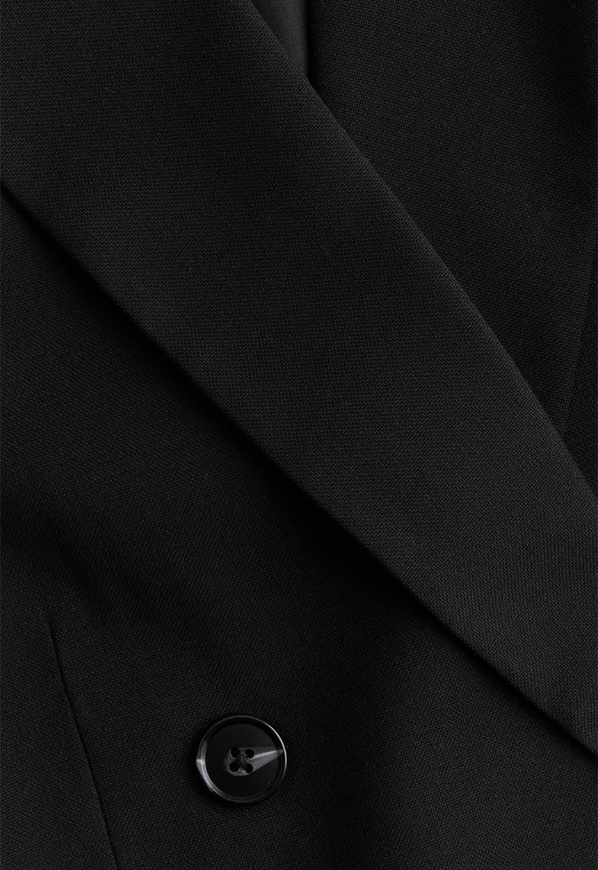 H&M - Double-breasted blazer - black