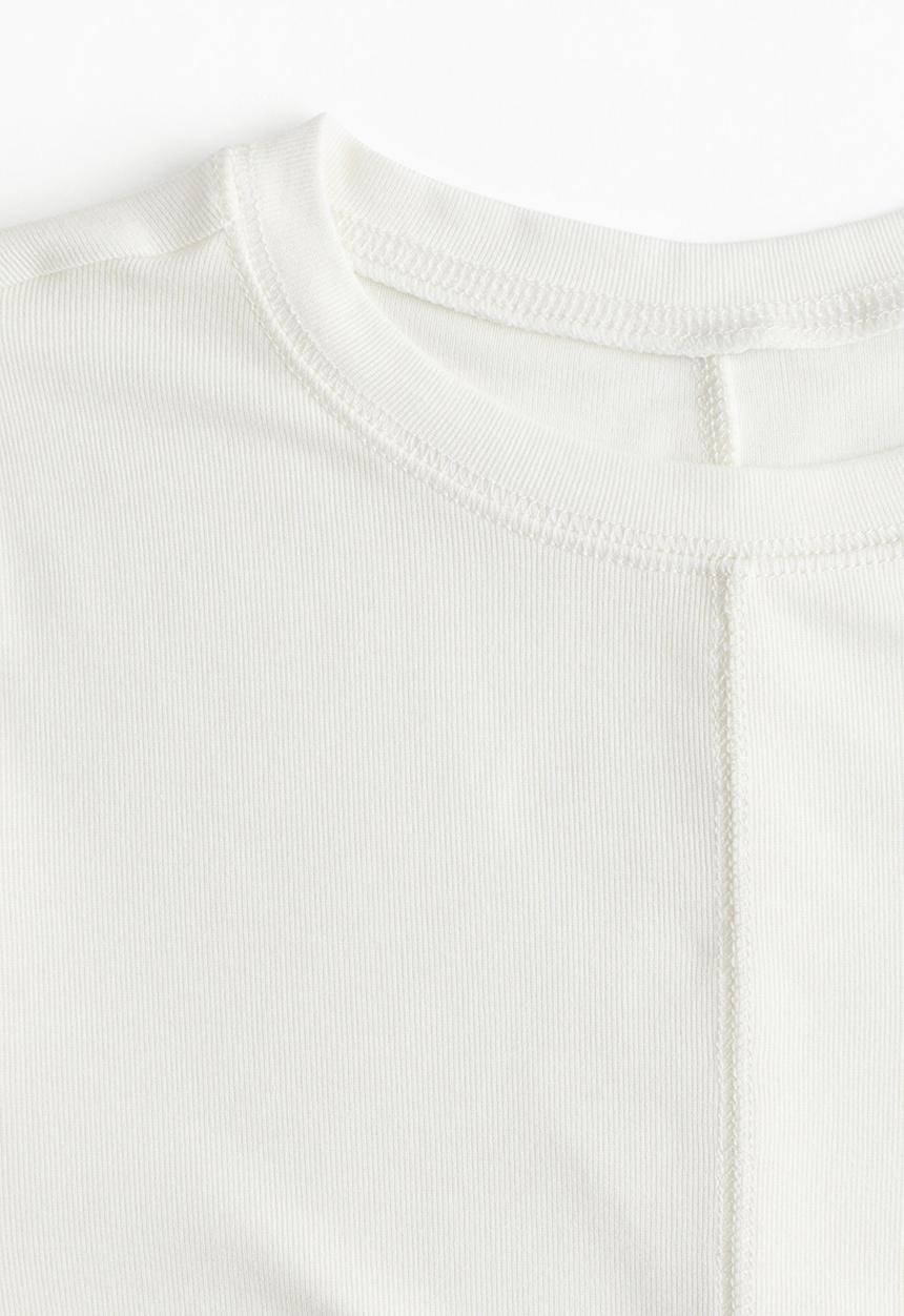 H&M - Long-sleeved jersey top - cream