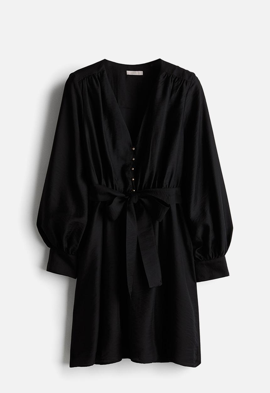 H&M - Tie-belt dress - black