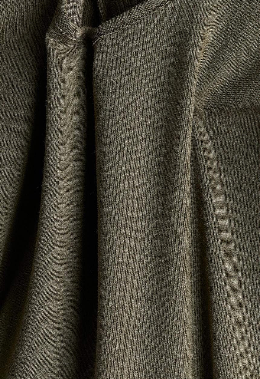 H&M - Scoop-neck top - dark khaki green
