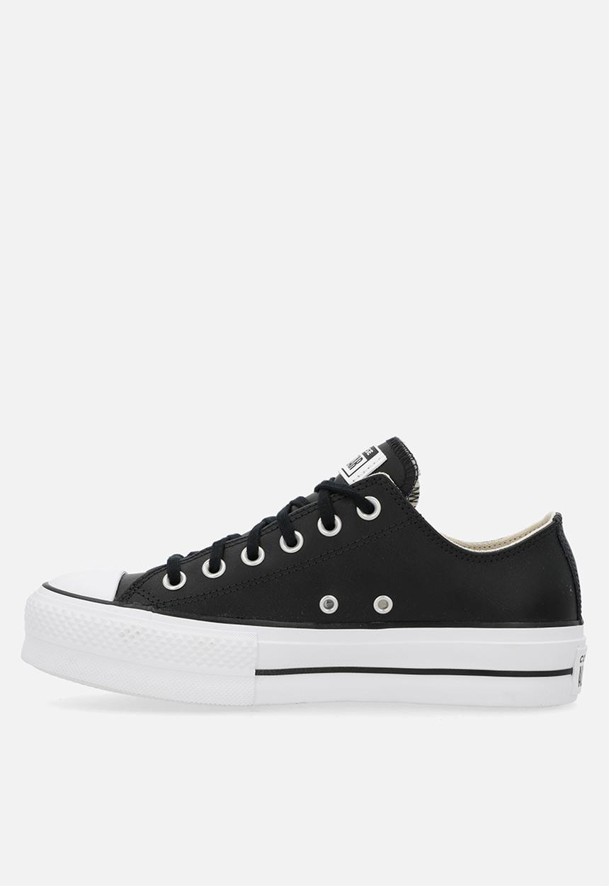 Converse - Chuck Taylor All Star Lift Platform Leather - Black/Black/White