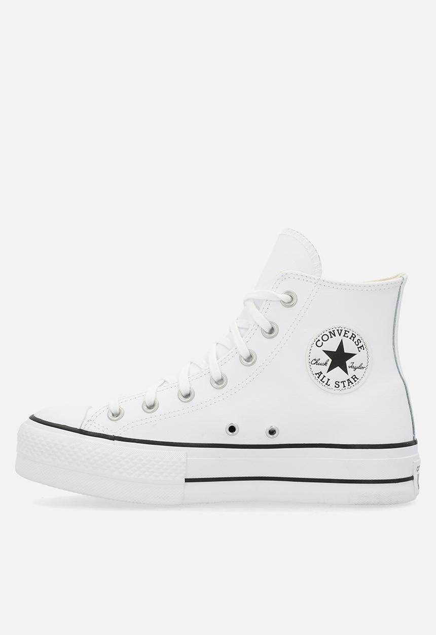 Converse - Hi Chuck Taylor All Star Leather Platform - White/Black/White