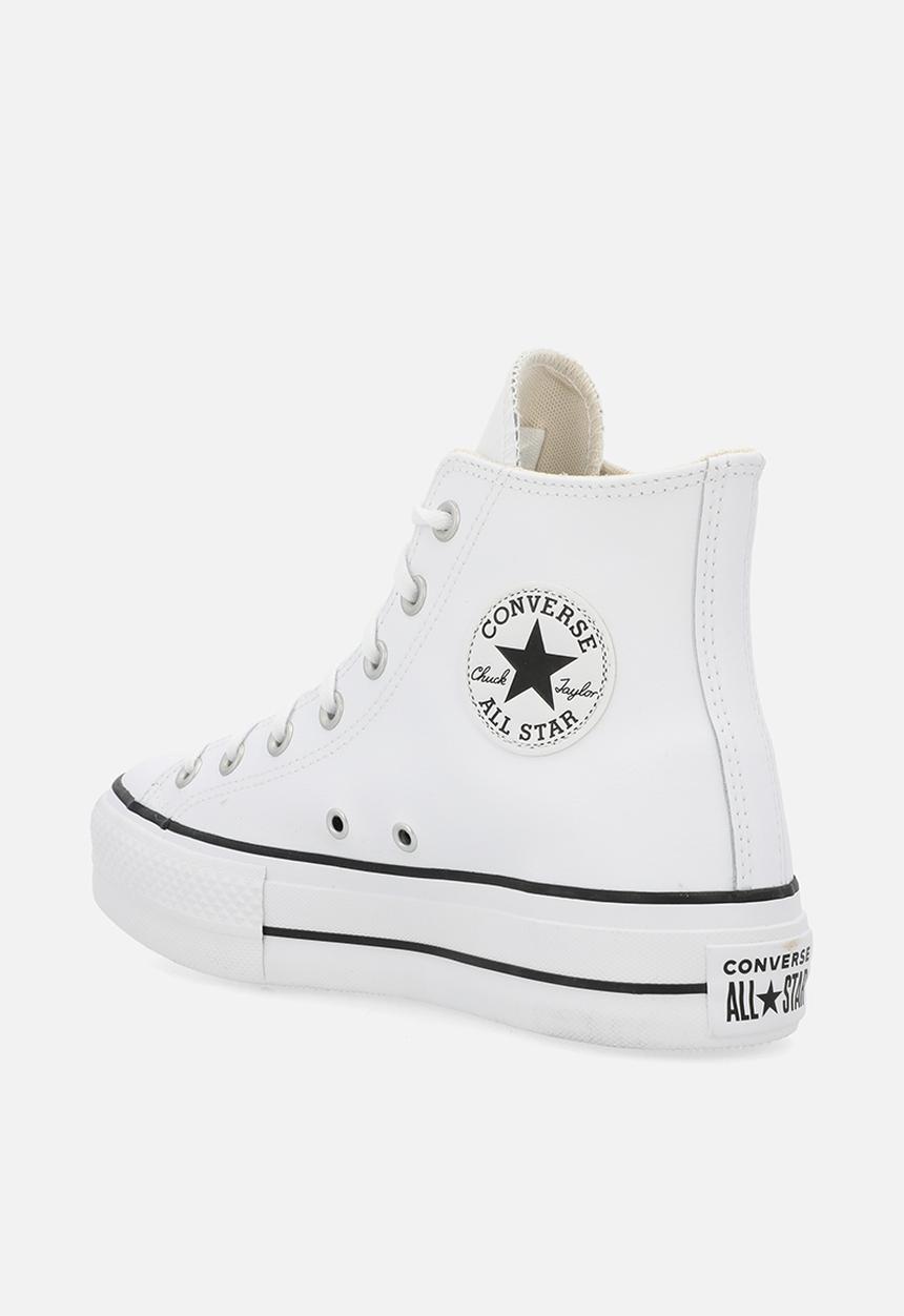 Converse - Hi Chuck Taylor All Star Leather Platform - White/Black/White