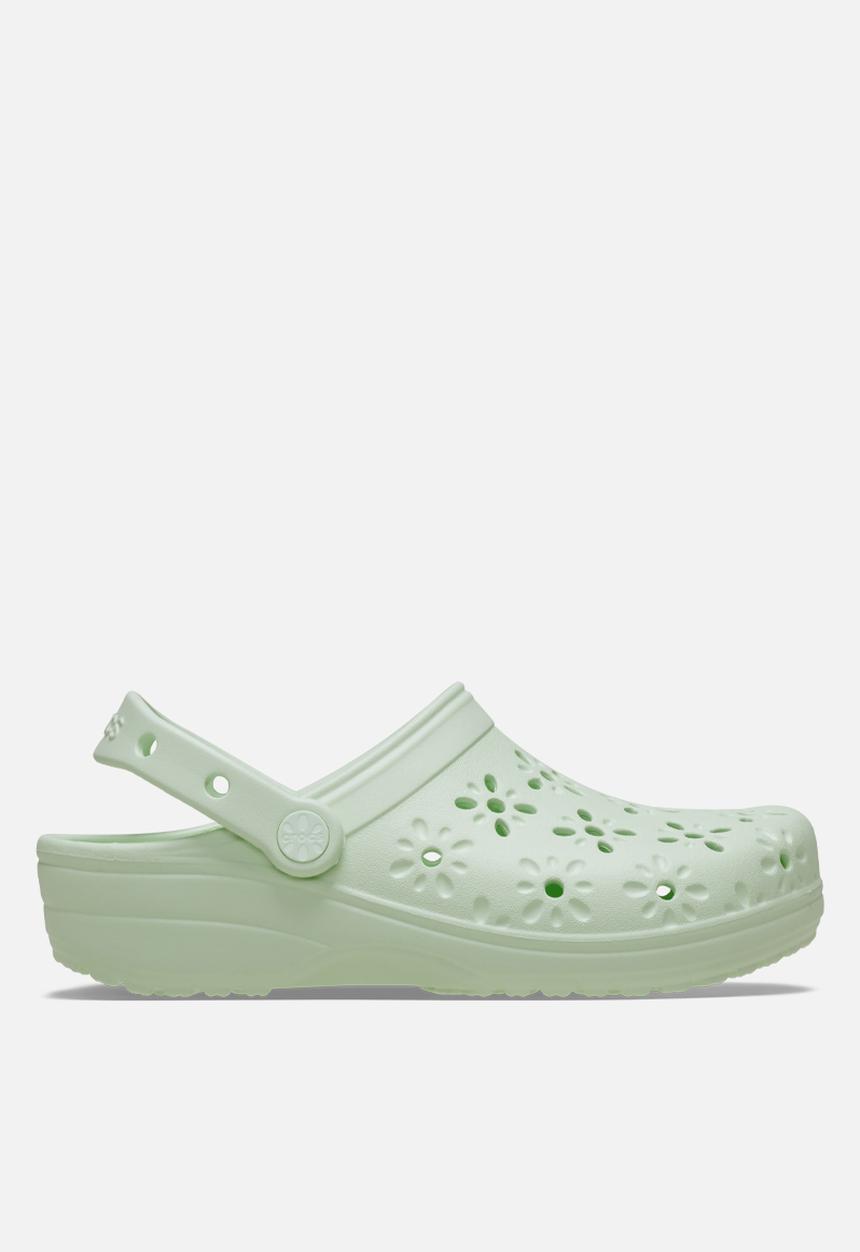 Crocs - Classic Floral Cut Out Clog - Jade Tint