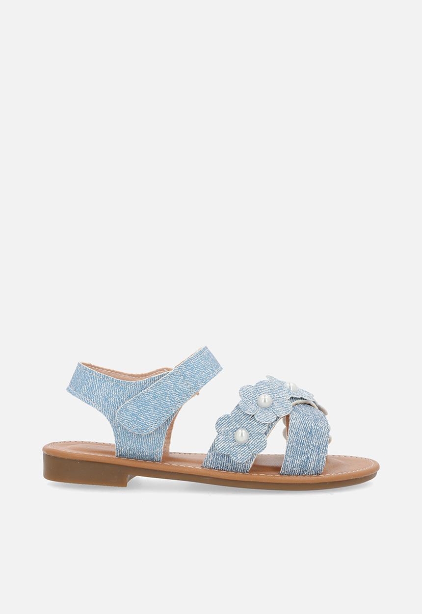 Pop Candy - Floral décor sandals - blue