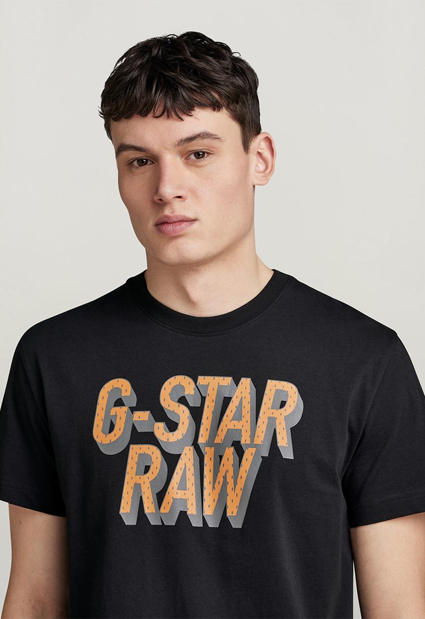G-STAR - 3D dotted gr r t Compact jersey o dk - black