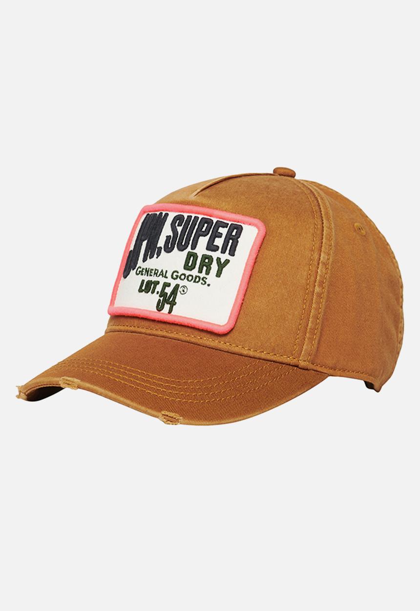 Superdry. - Graphic Trucker Cap - Denim Co Tobacco Brown