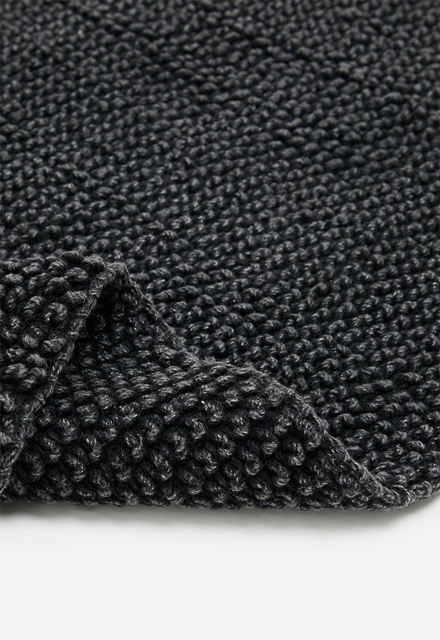 Sixth Floor - Stone Washed Bath Mat - Charcoal