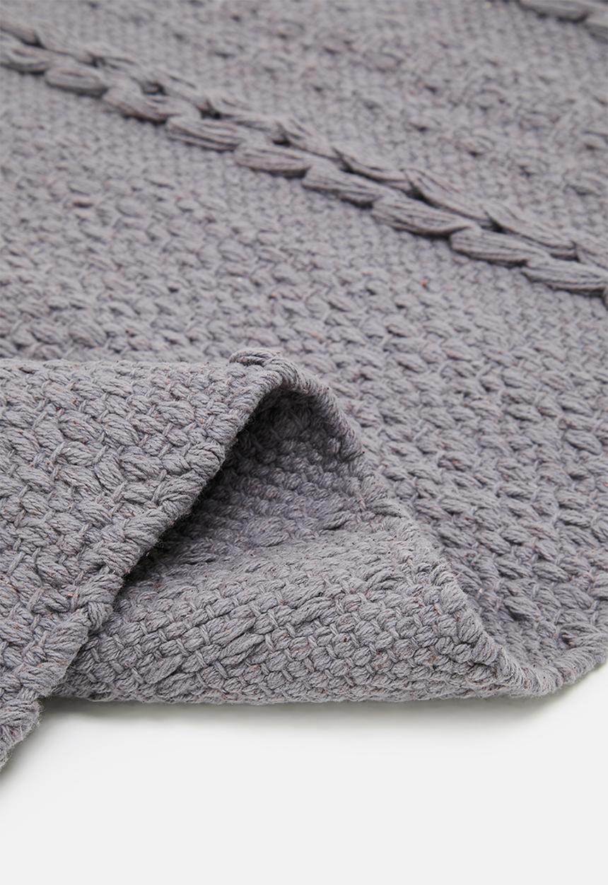 Sixth Floor - Cotton Woven Bath Mat - Grey