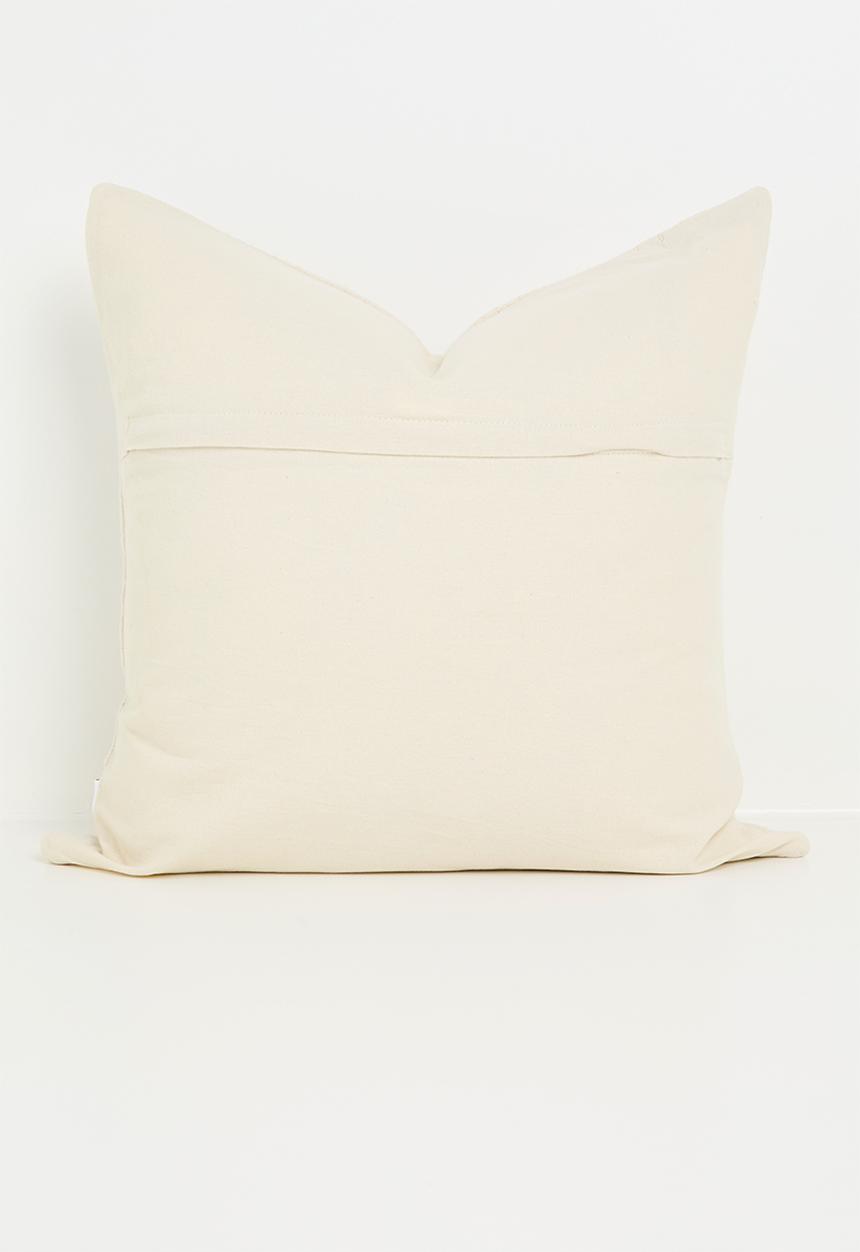 Sixth Floor - Dito stitched woven cushion cover - Milk
