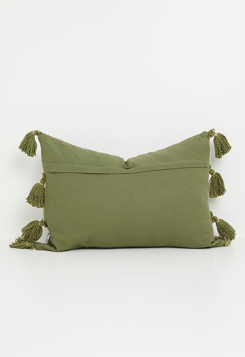 Sixth Floor - Lia woven cushion cover - Olive