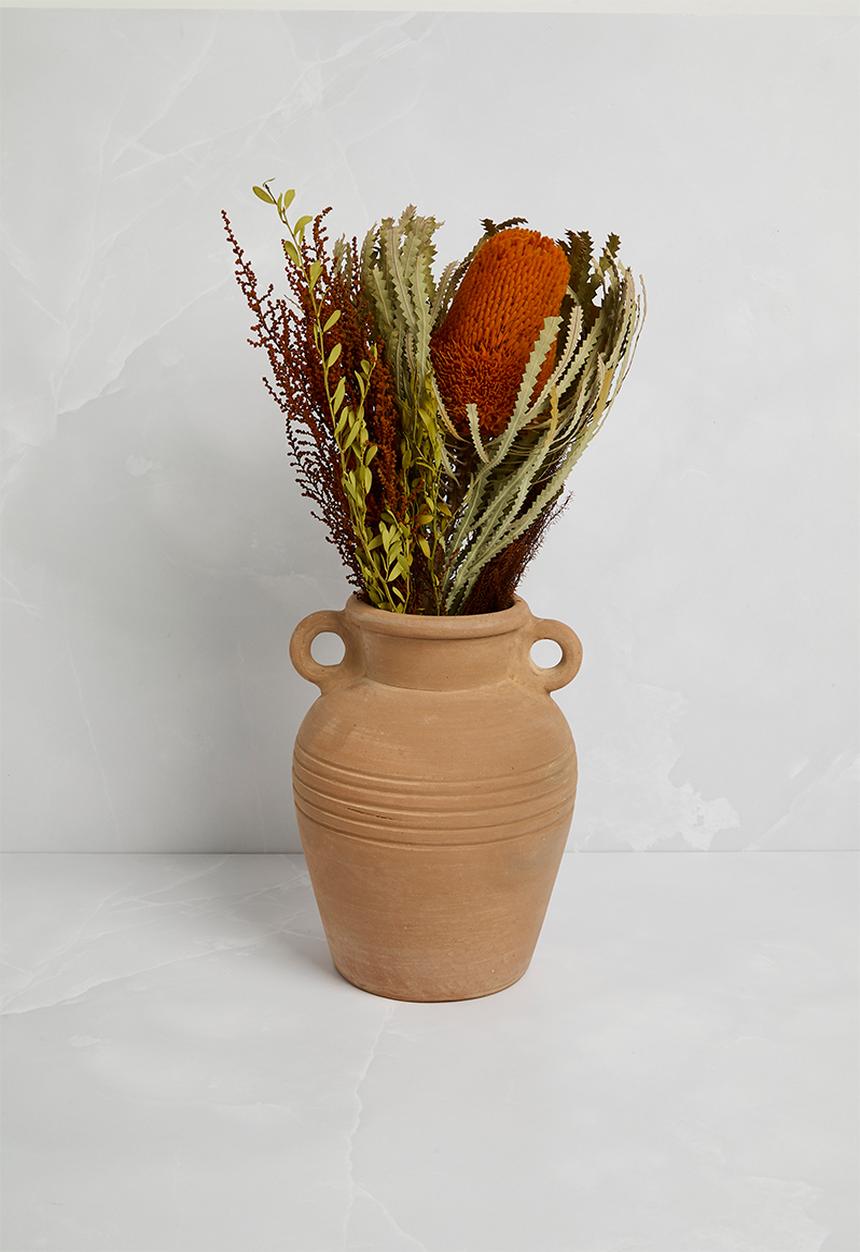 Sixth Floor - Vase with Handles - Terracotta