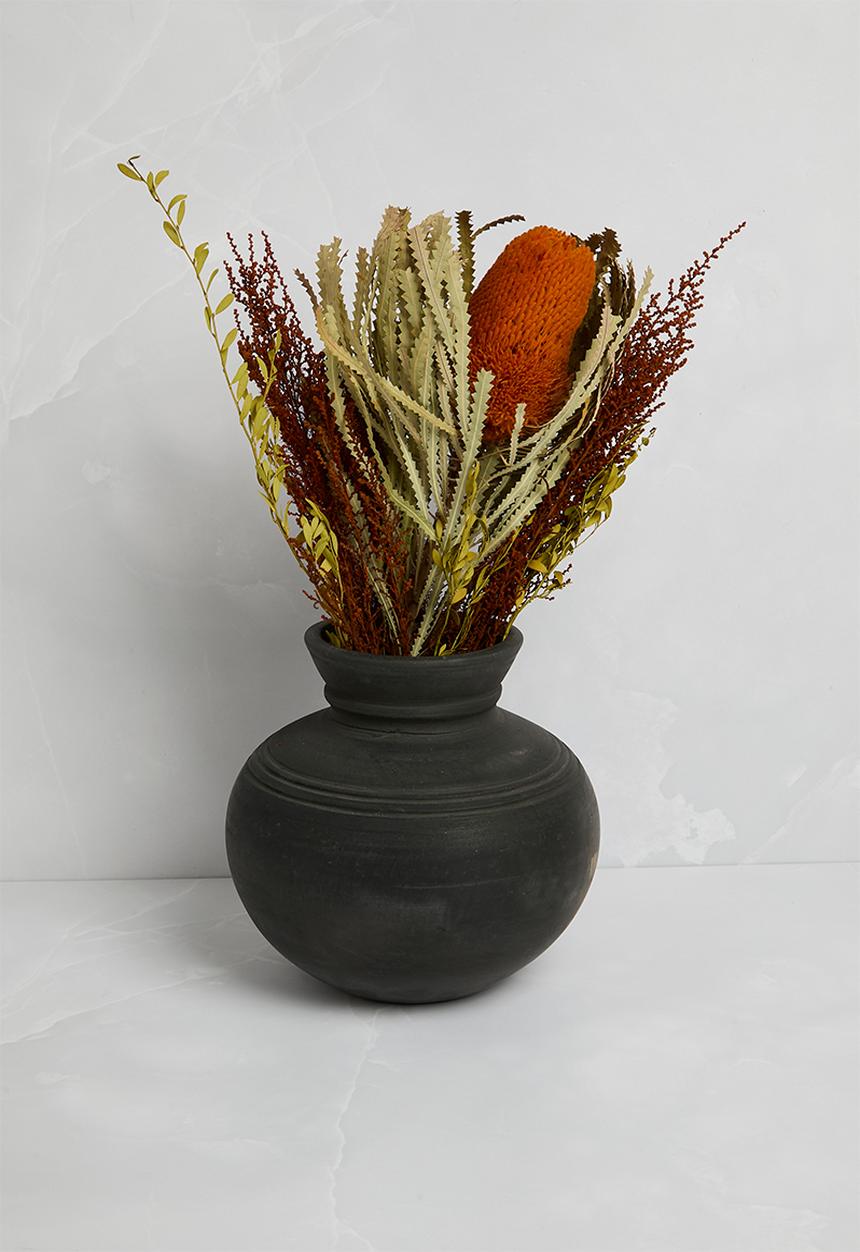 Sixth Floor - Terracotta Vase - Burnt Black