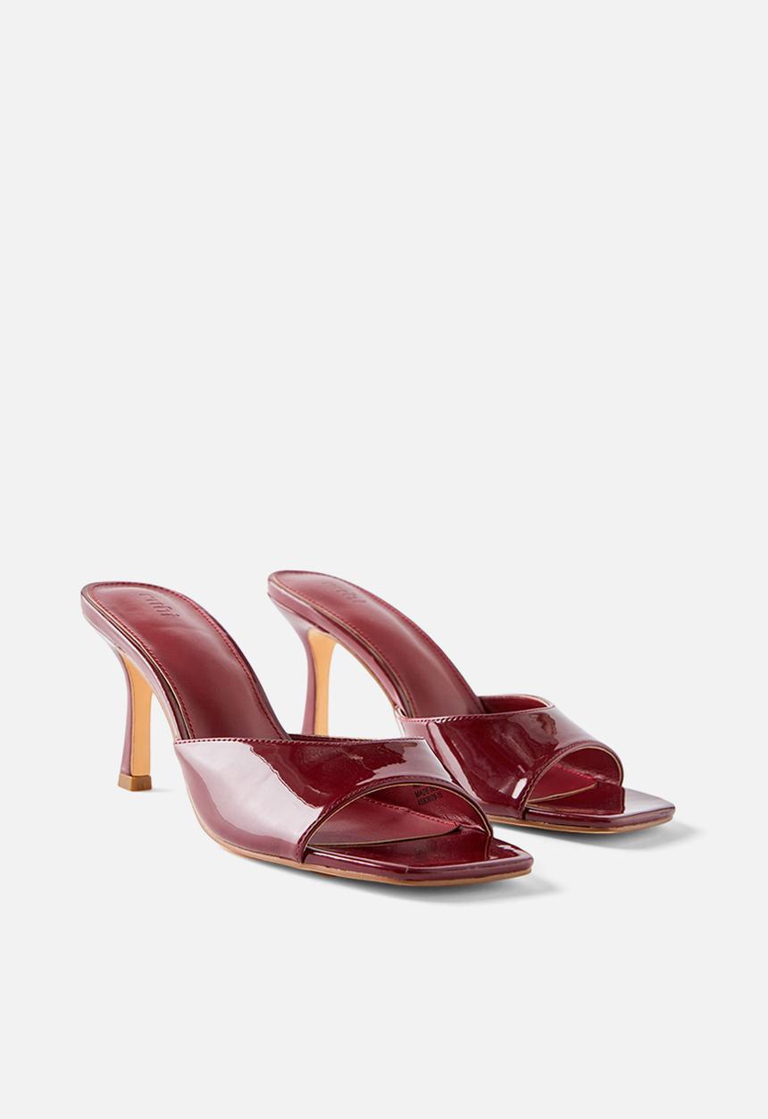 Cotton On - Edie Minimal mule - burgundy gloss