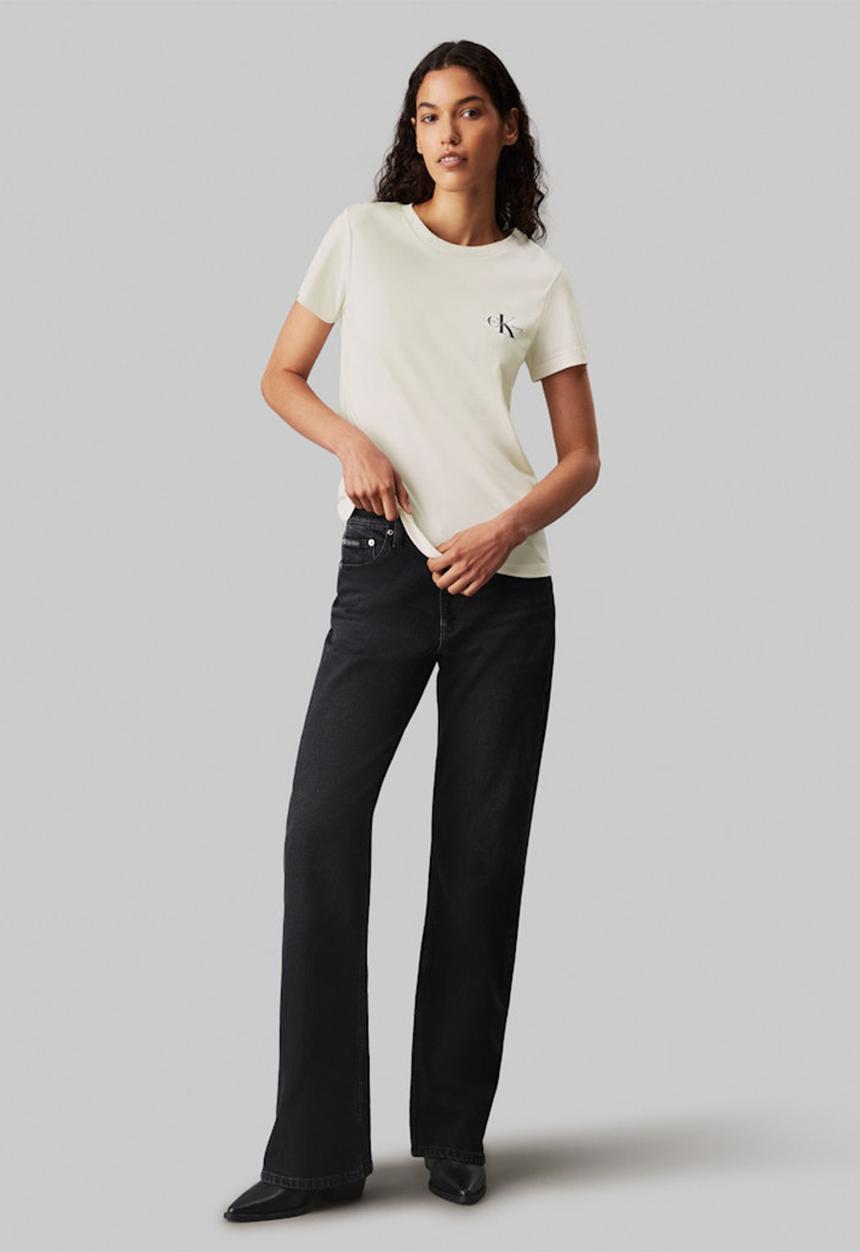 Calvin Klein - 2-Pack Monologo Slim Tee - Ck Black / Ivory
