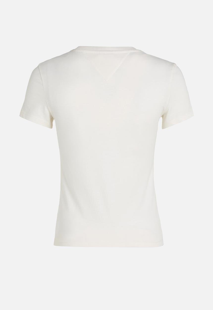 Tommy Hilfiger - Tjw Slim Essential Logo1 Tee Ext - Ancient White
