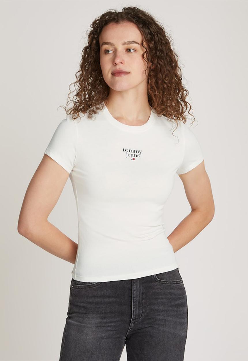 Tommy Hilfiger - Tjw Slim Essential Logo1 Tee Ext - Ancient White