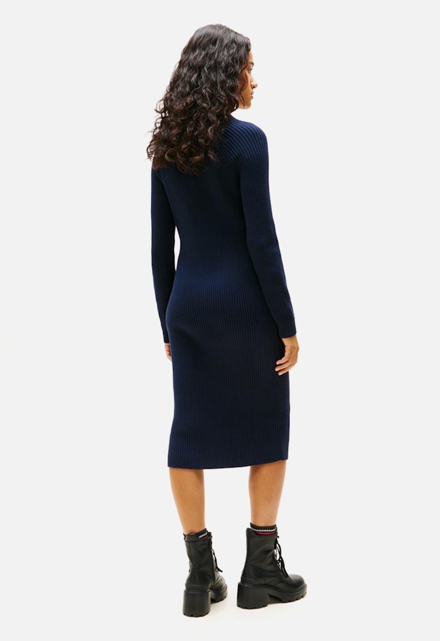 Tommy Hilfiger - Tjw Mockneck Badge Sweater Dress - Dark Night Navy