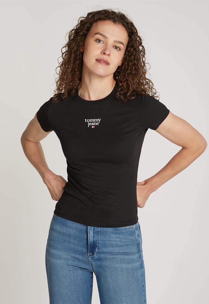 Tommy Hilfiger - Tjw Slim Essential Logo1 Tee Ext - Black
