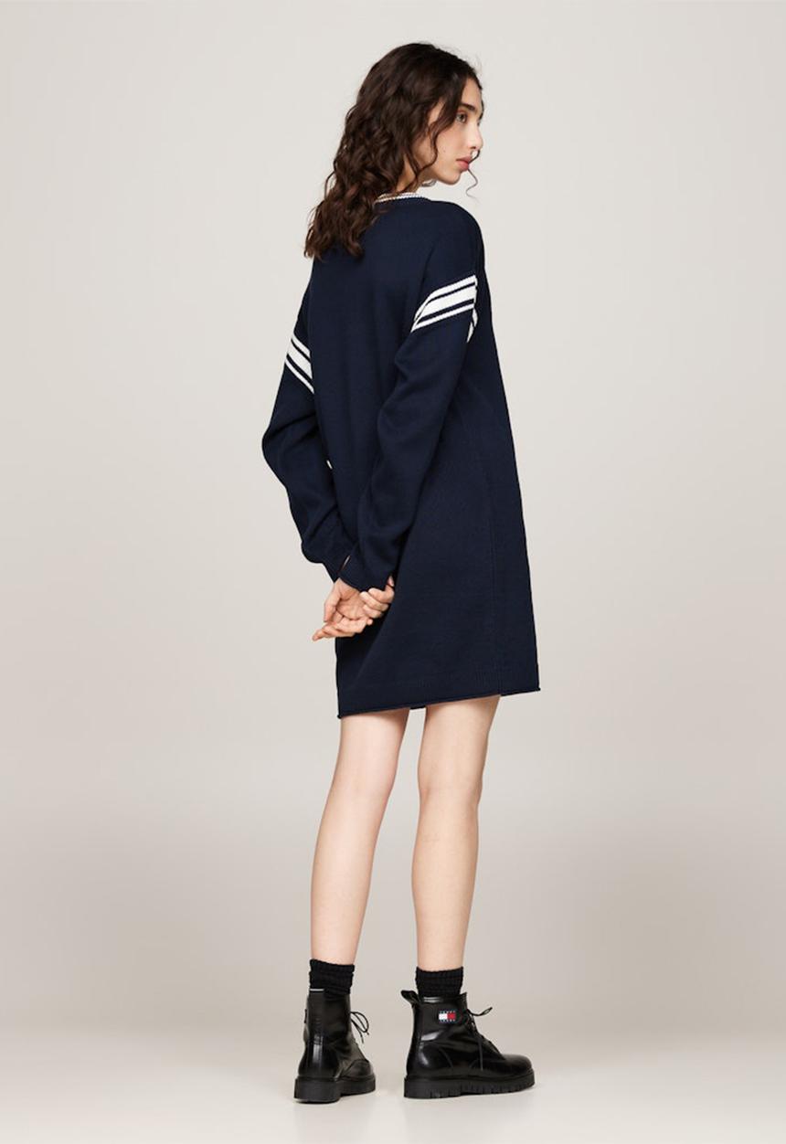 Tommy Hilfiger - Tjw Varsity Sweater Mini Dress - Dark Night Navy