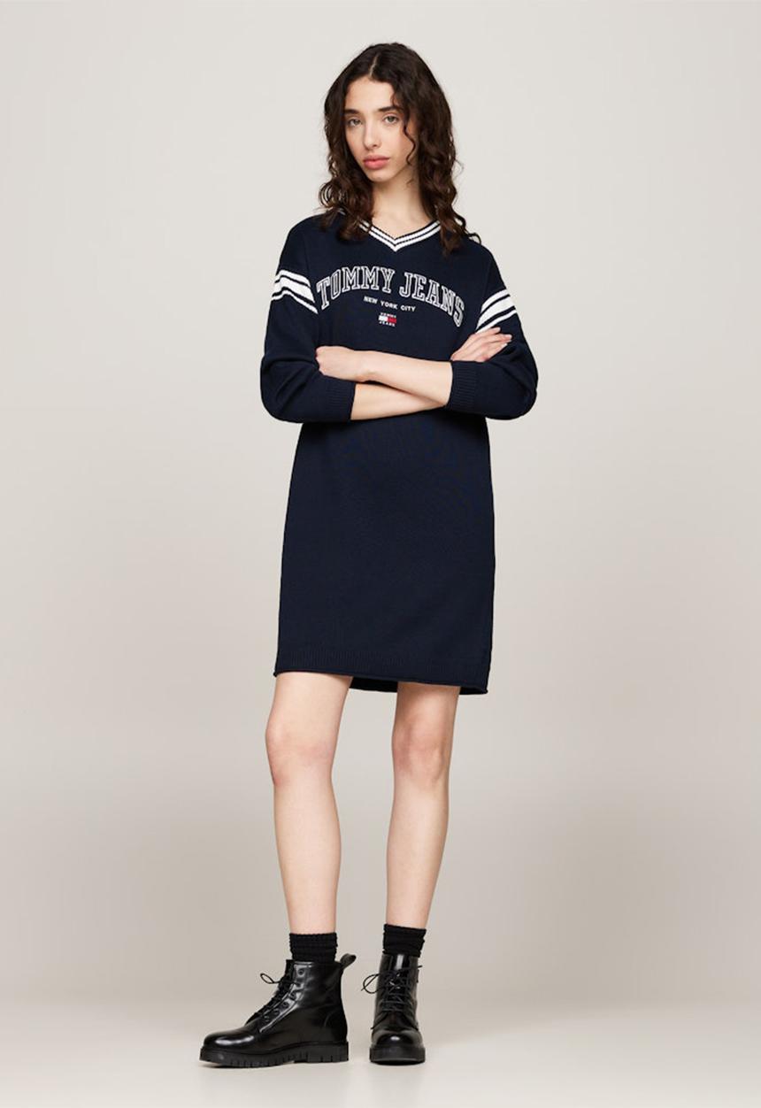 Tommy Hilfiger - Tjw Varsity Sweater Mini Dress - Dark Night Navy