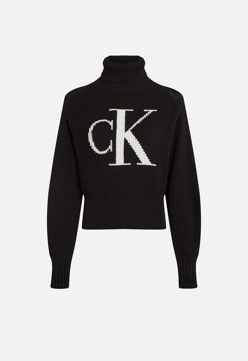 Calvin Klein - Plus Blown Up Ck Loose Sweater - Ck Black
