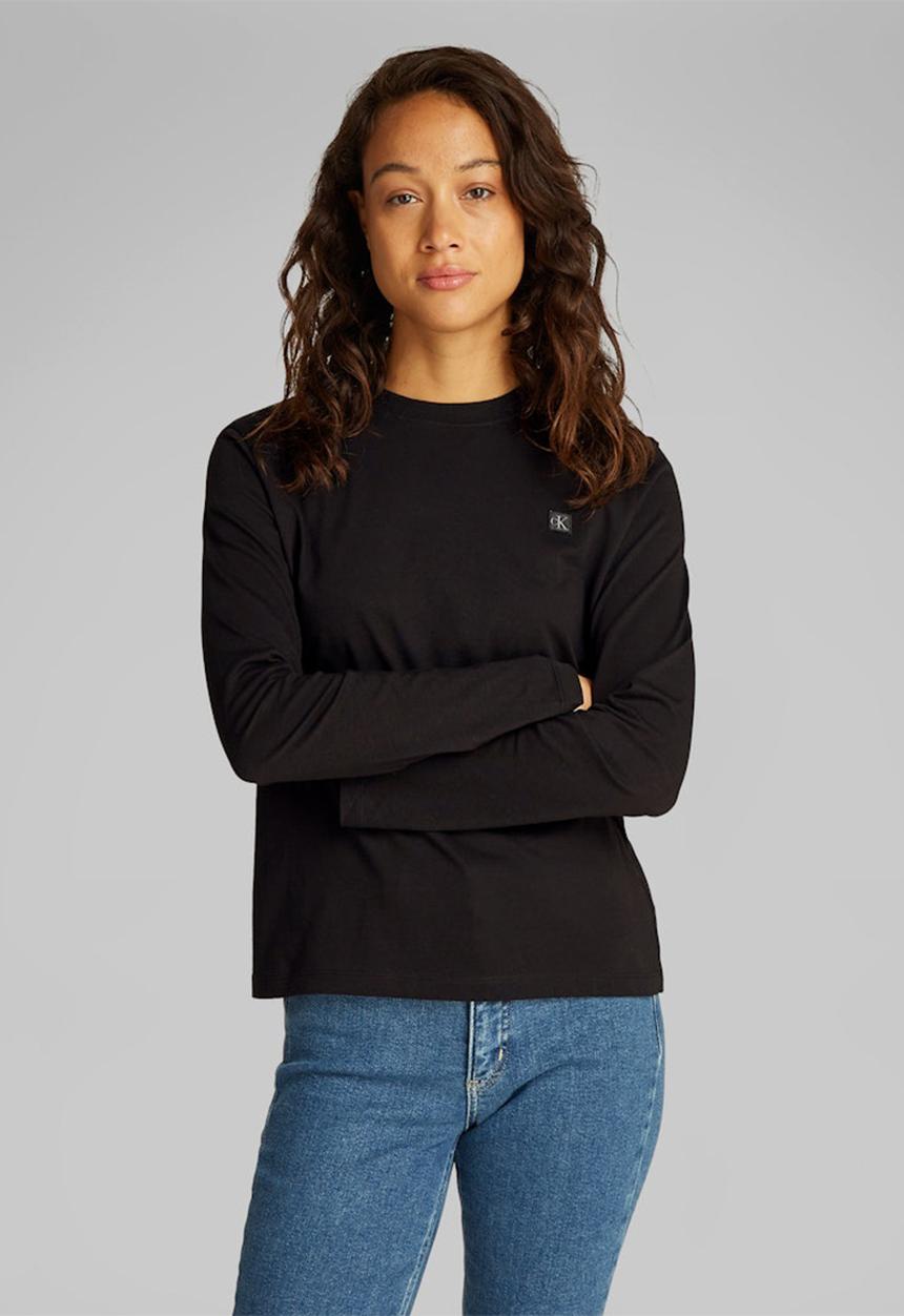 Calvin Klein - Ck Embro Regular Longsleeve - Ck Black