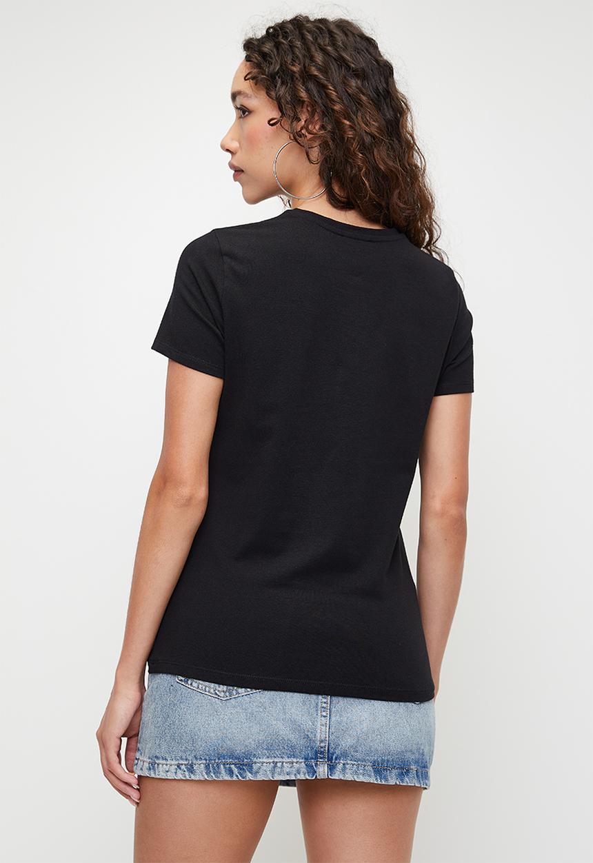 SISSY BOY - AMALFI: Regular Fit Bling Logo Top - Black