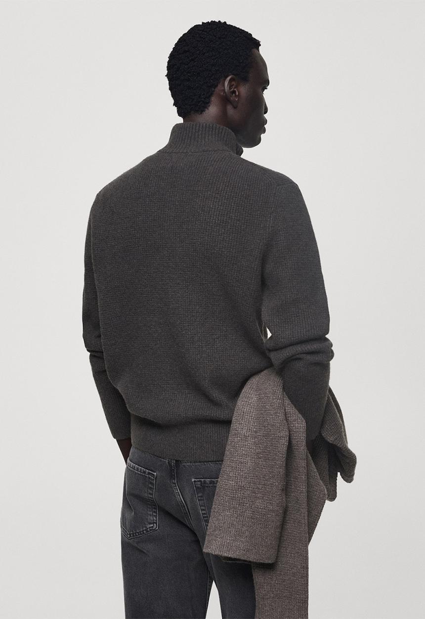 MANGO - Sweater parkd - charcoal