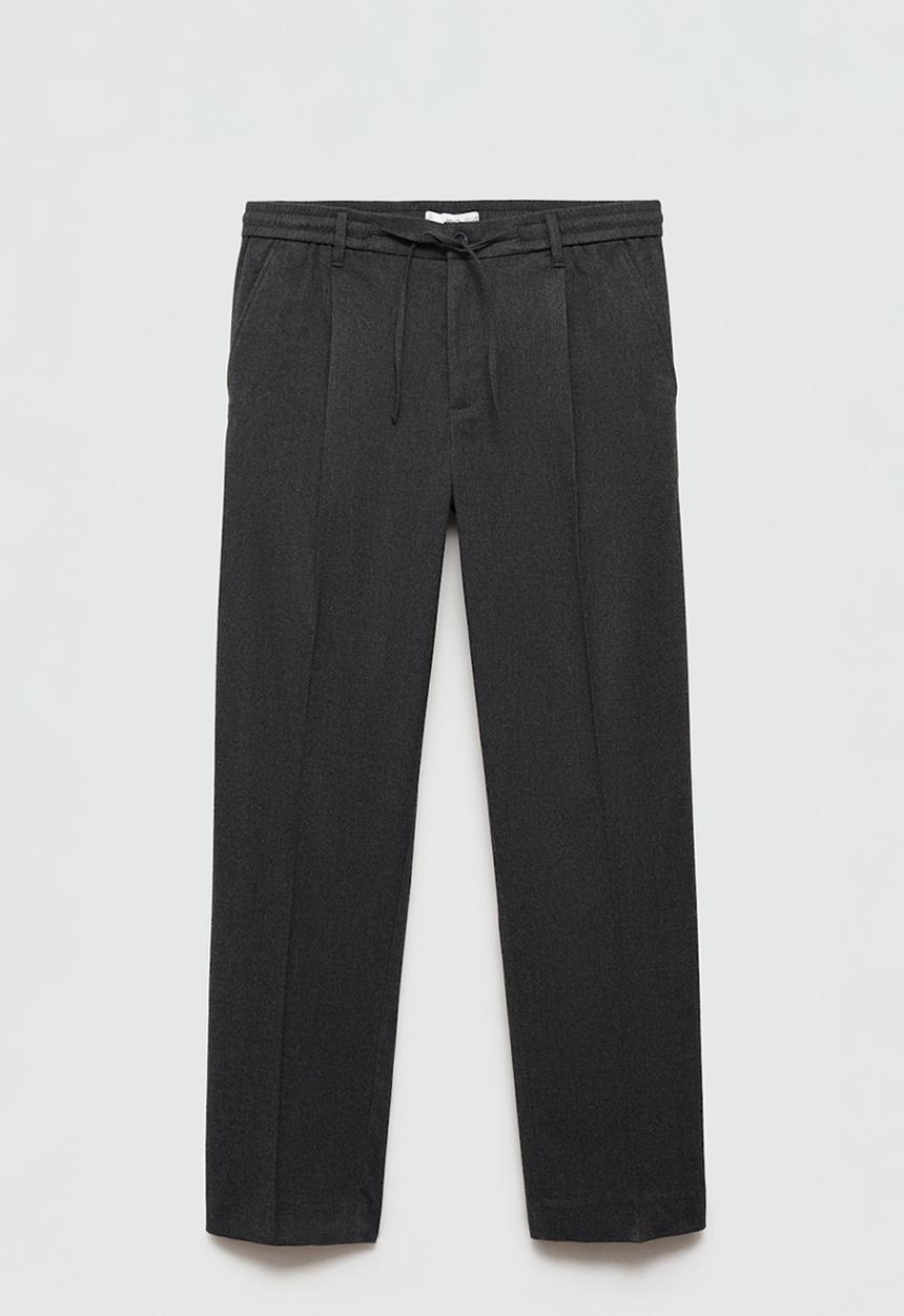 MANGO - Trousers stone - gray